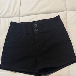 No Boundaries Black High-Waist Shorts